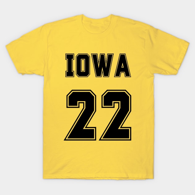 Jersey Number, Iowa #22 shirt, Clark Shirt, Caitlin Clark T-Shirt by PrettyMerch